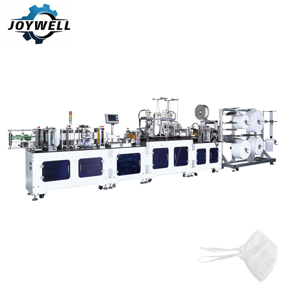Non Woven Cotton Waste Process Air Covering Headband Folding Face Mask Machine